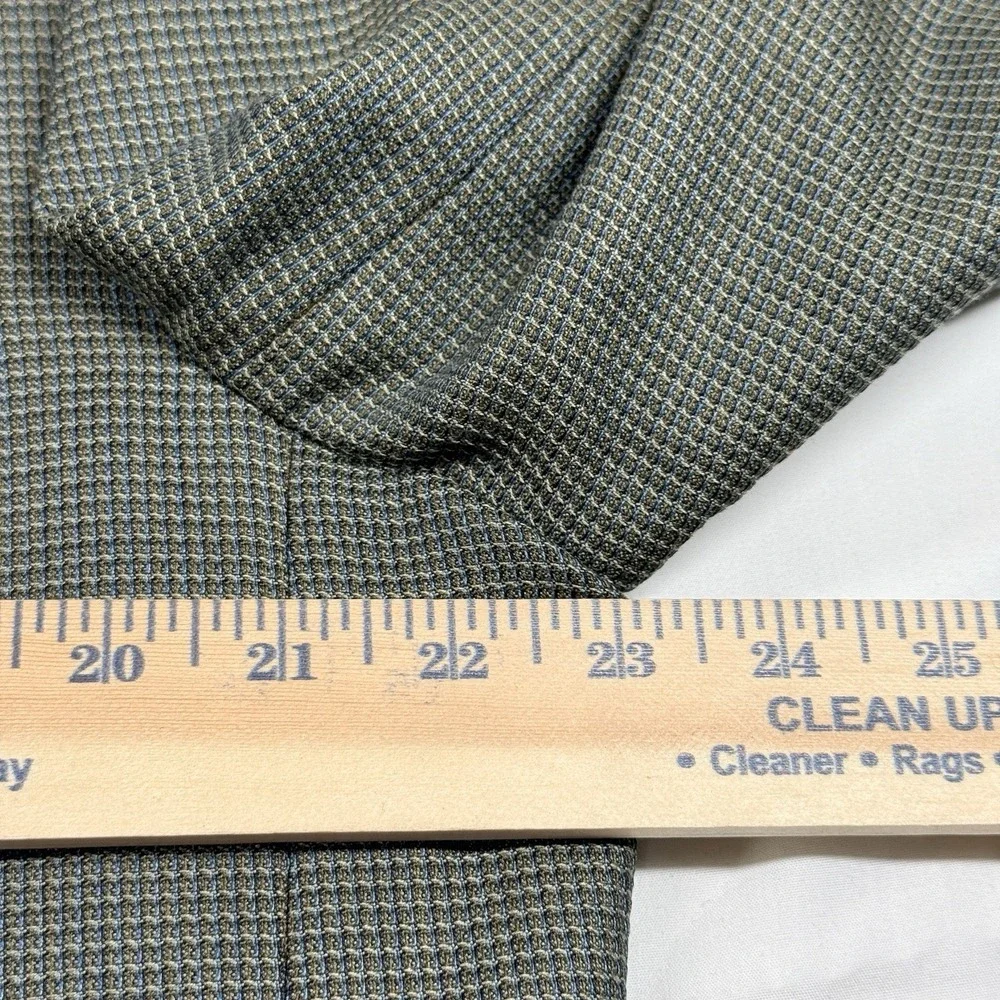 Vintage Hickey Freeman Canterbury Silk Wool Mini Houndstooth Blazer 44XL USA